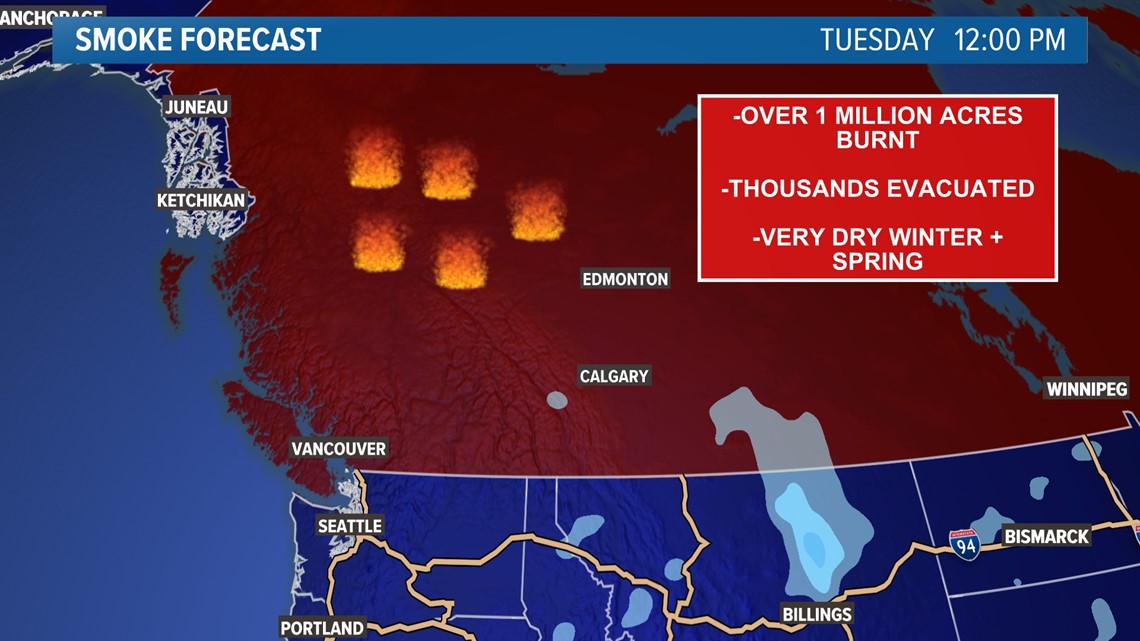 The story behind the Colorado smoke How the Canadian wildfires started