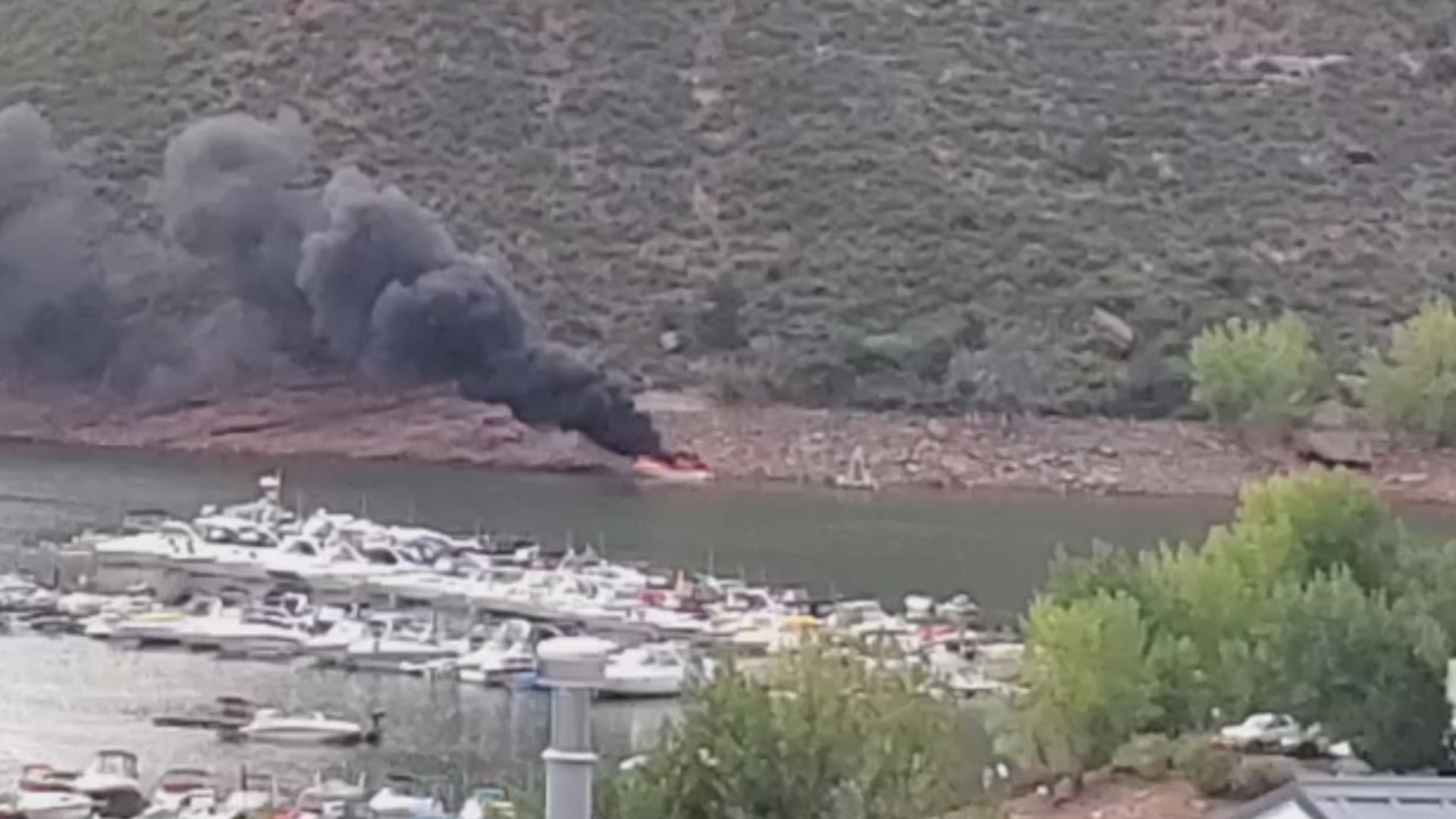 A boat exploded near the Horsetooth Reservoir marina, injuring five people, Poudre Fire District said.