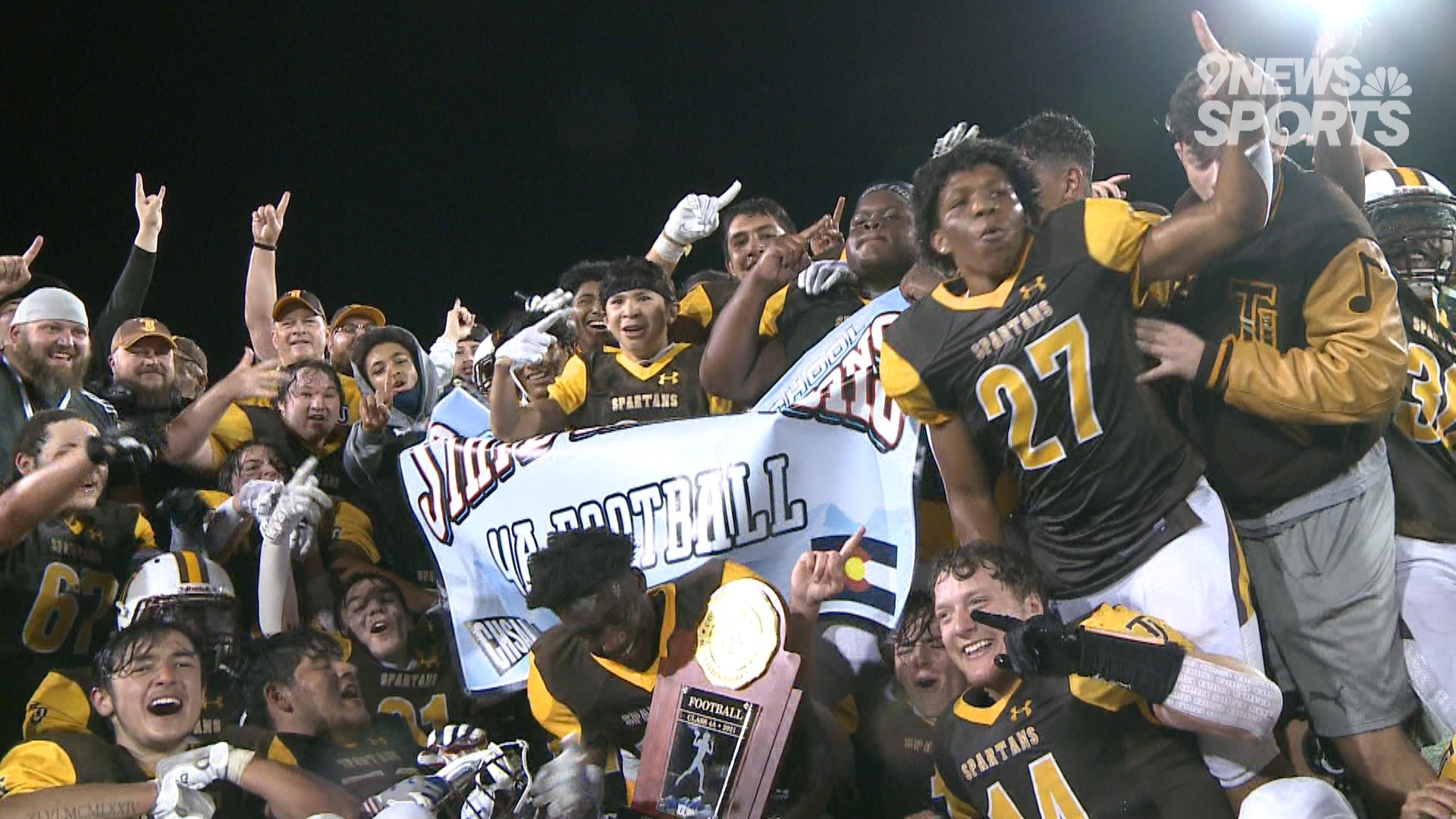 The Spartans edged Gateway 28-27 to capture their first state title since 1989 on Friday night.