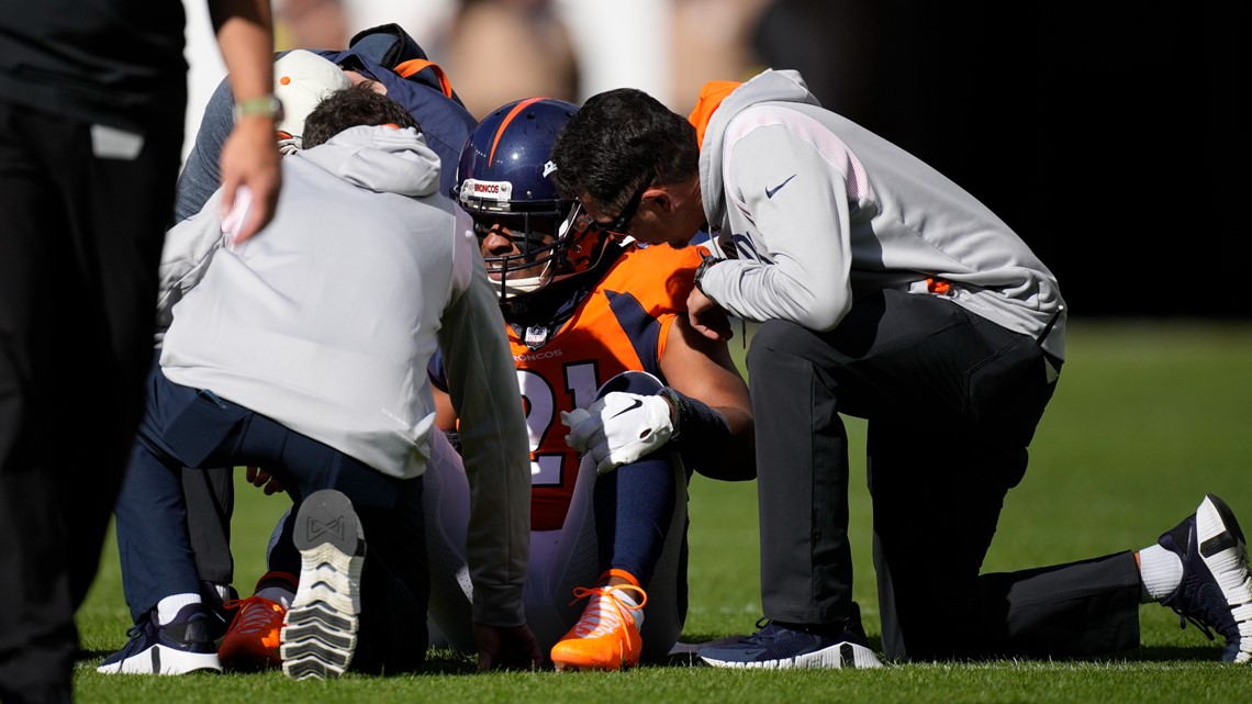 Denver, USA. October 23, 2022: Denver Broncos cornerback Pat Surtain II (2)  drops back in coverage during the second half of the football game between  the Denver Broncos and New York Jets.