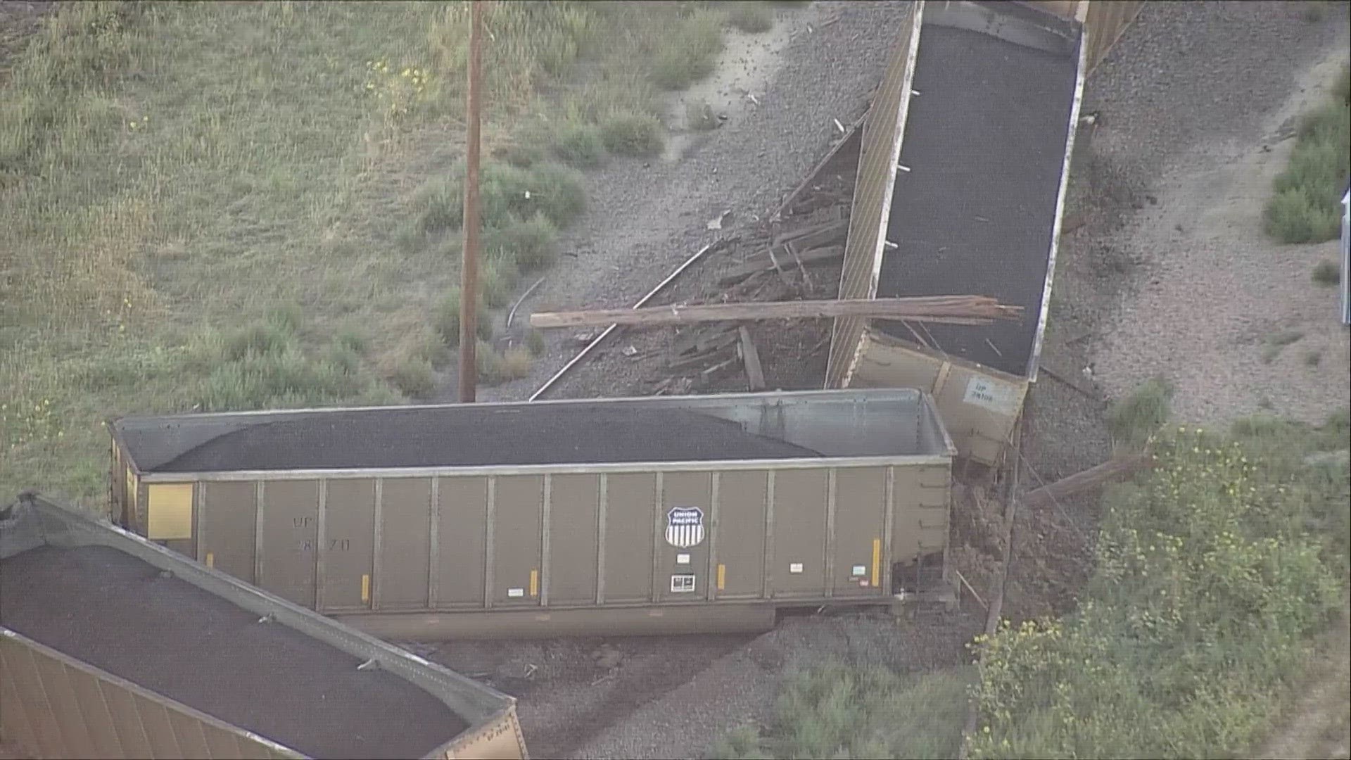 Crews responded to a train derailment west of Bennett Wednesday, Sept. 6, 2023.