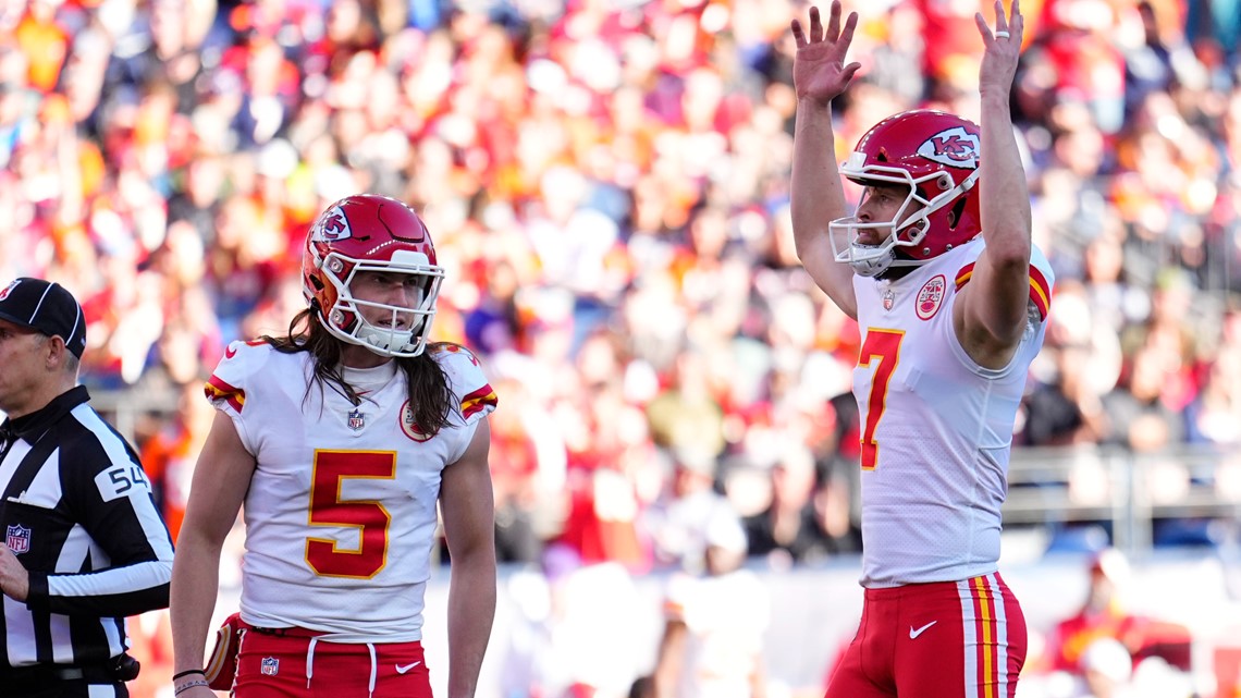 Kansas City Chiefs quarterback Patrick Mahomes (15) waves to fans after the  team's win against the Denver Broncos during an NFL football game Saturday,  Jan. 8, 2022, in Denver. (AP Photo/Jack Dempsey