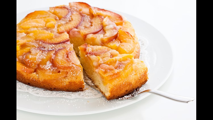 A peach upside-down cake recipe