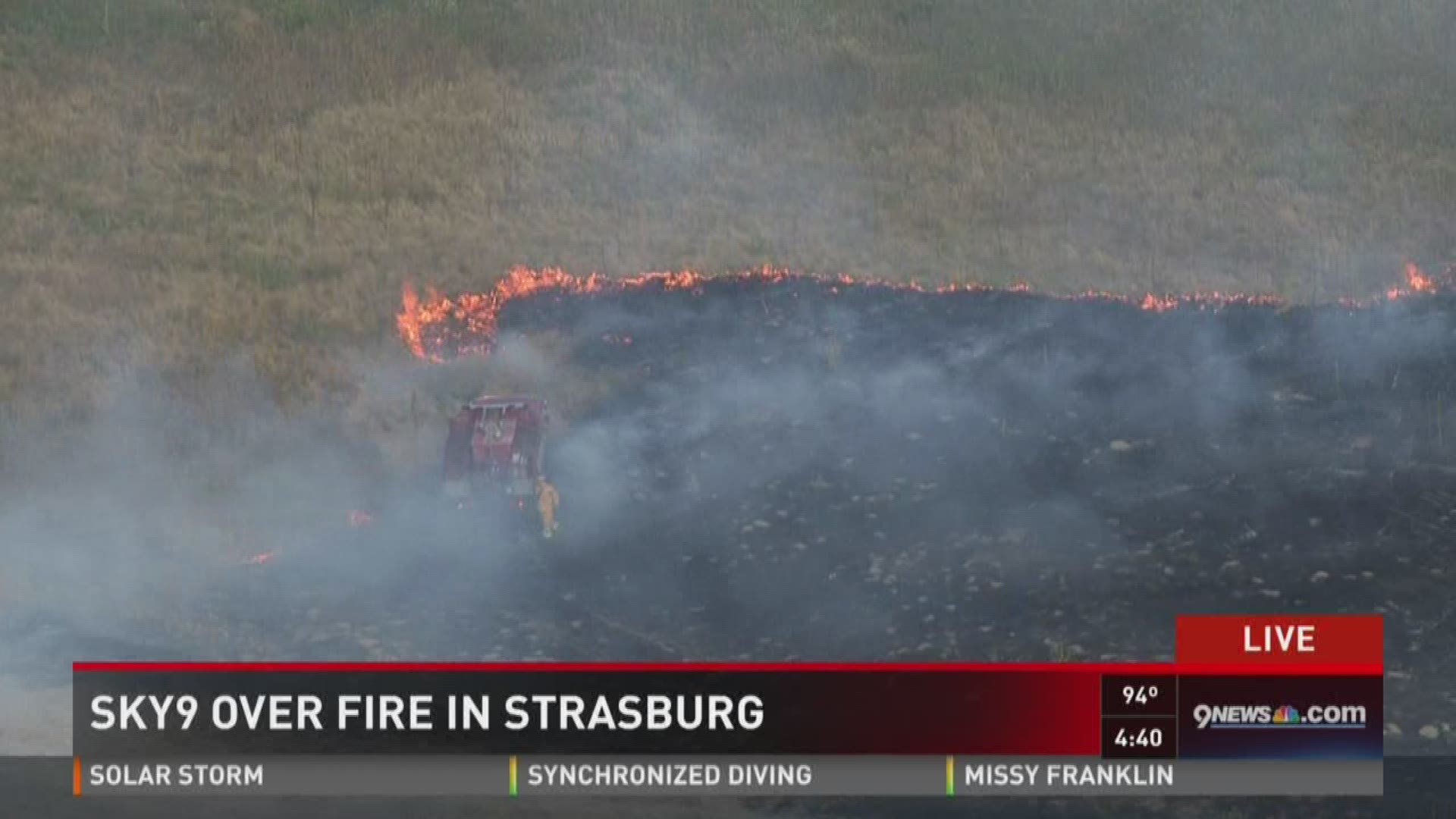1000acre brush fire in Strasburg