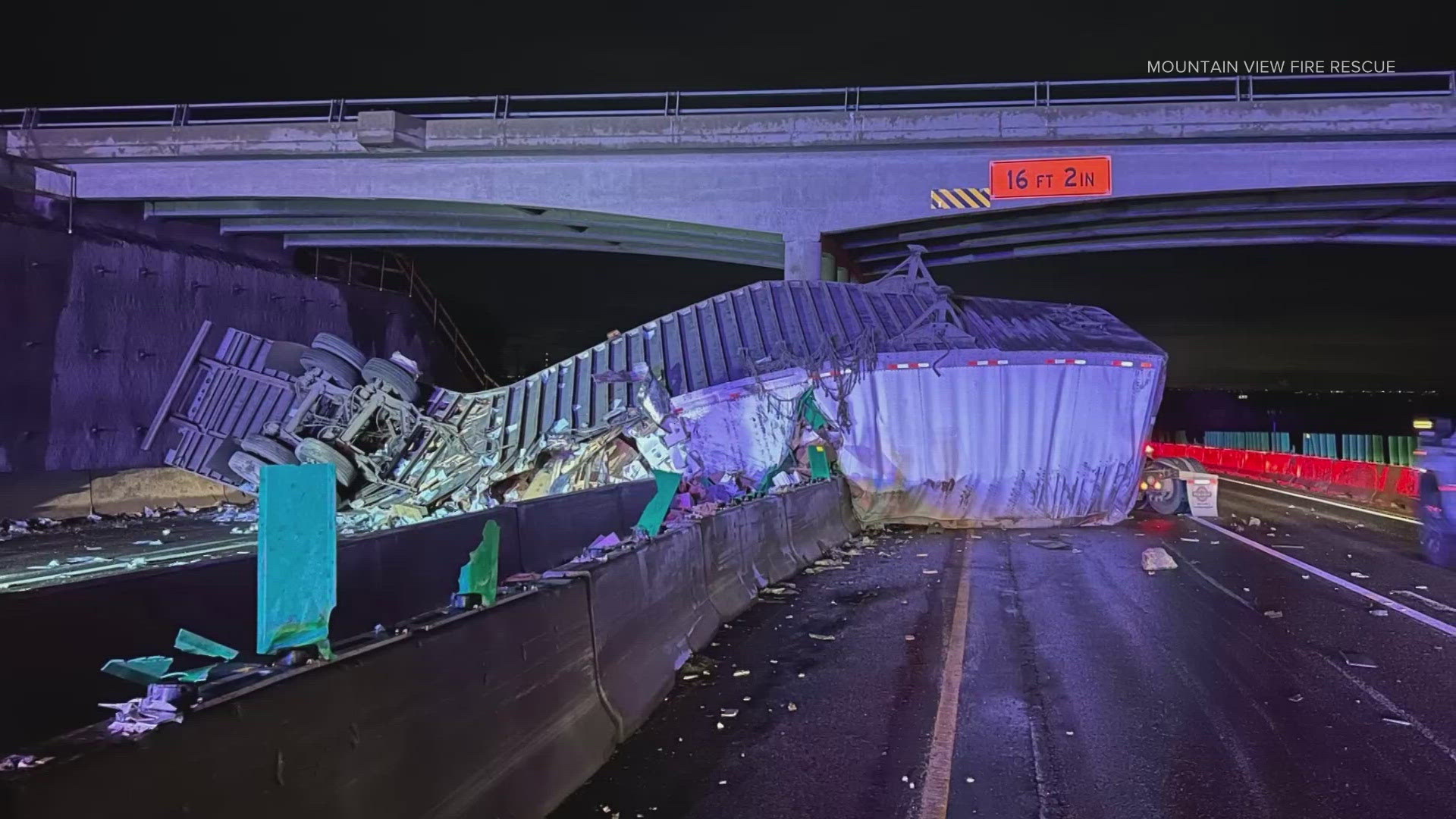 Semi crash closes I-25 near Mead | 9news.com