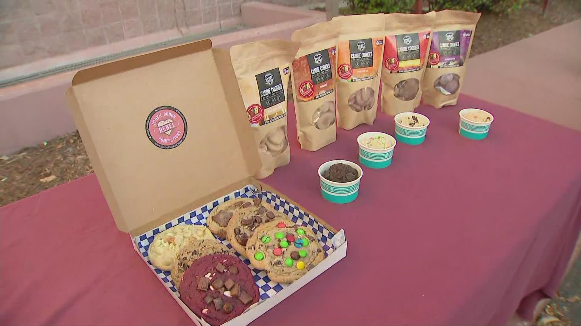 A local couple who owns two food trucks, What Would Cheesus Do and Rebel Cookie Dough, stopped by 9NEWS to show off some of their tasty offerings.
