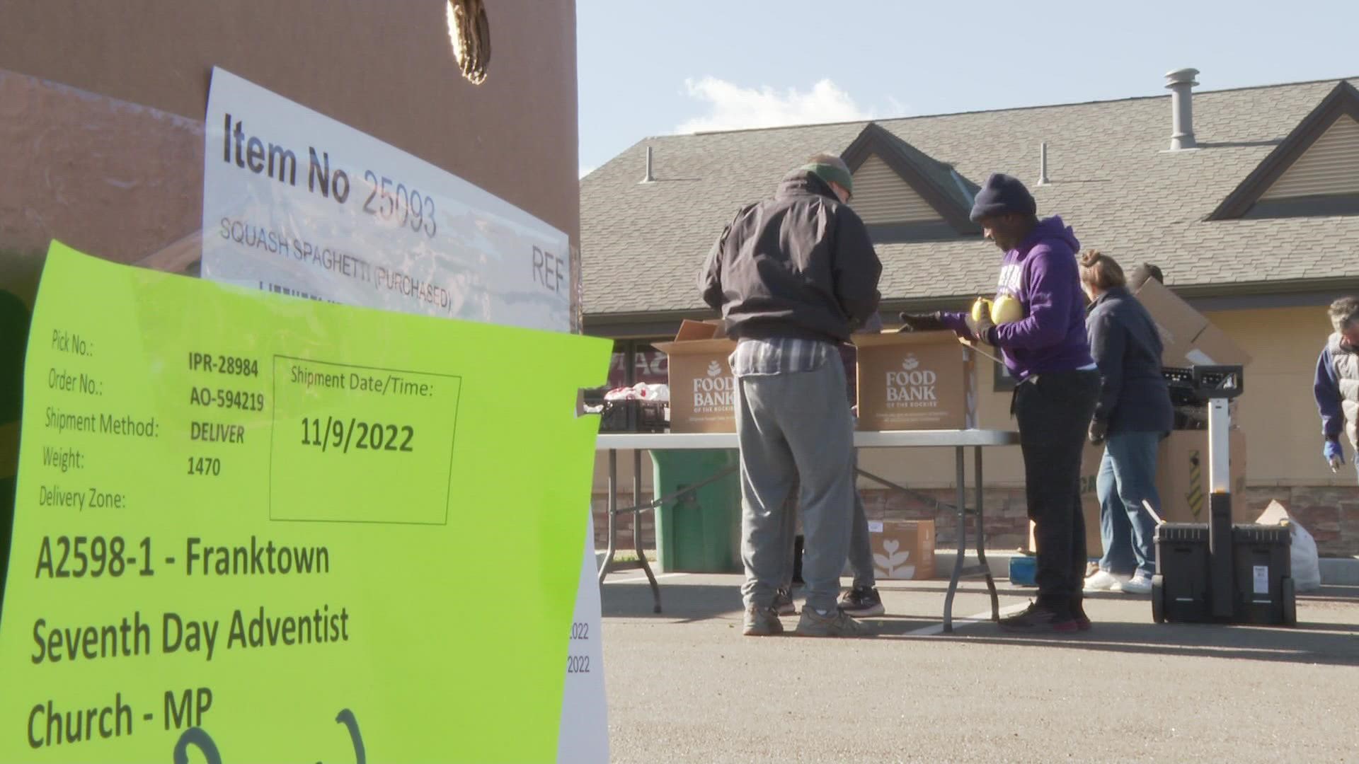 Food Bank of the Rockies sets up 70 mobile food pantries across Colorado and Wyoming each month. It's a way to get groceries to people in rural areas or food deserts