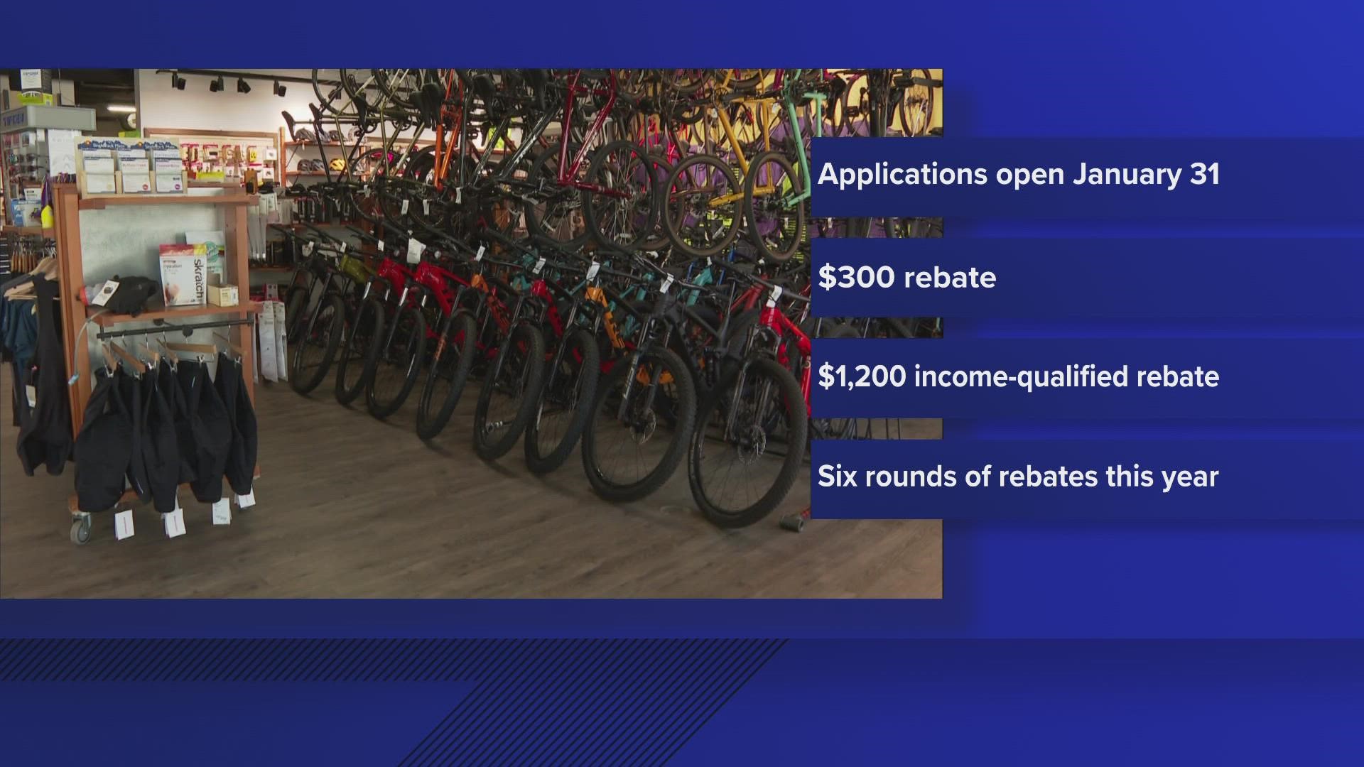 The next round of applications for e-bike vouchers opens on Jan. 31 at 11 a.m. The city said up to 860 rebate vouchers are up for grabs.