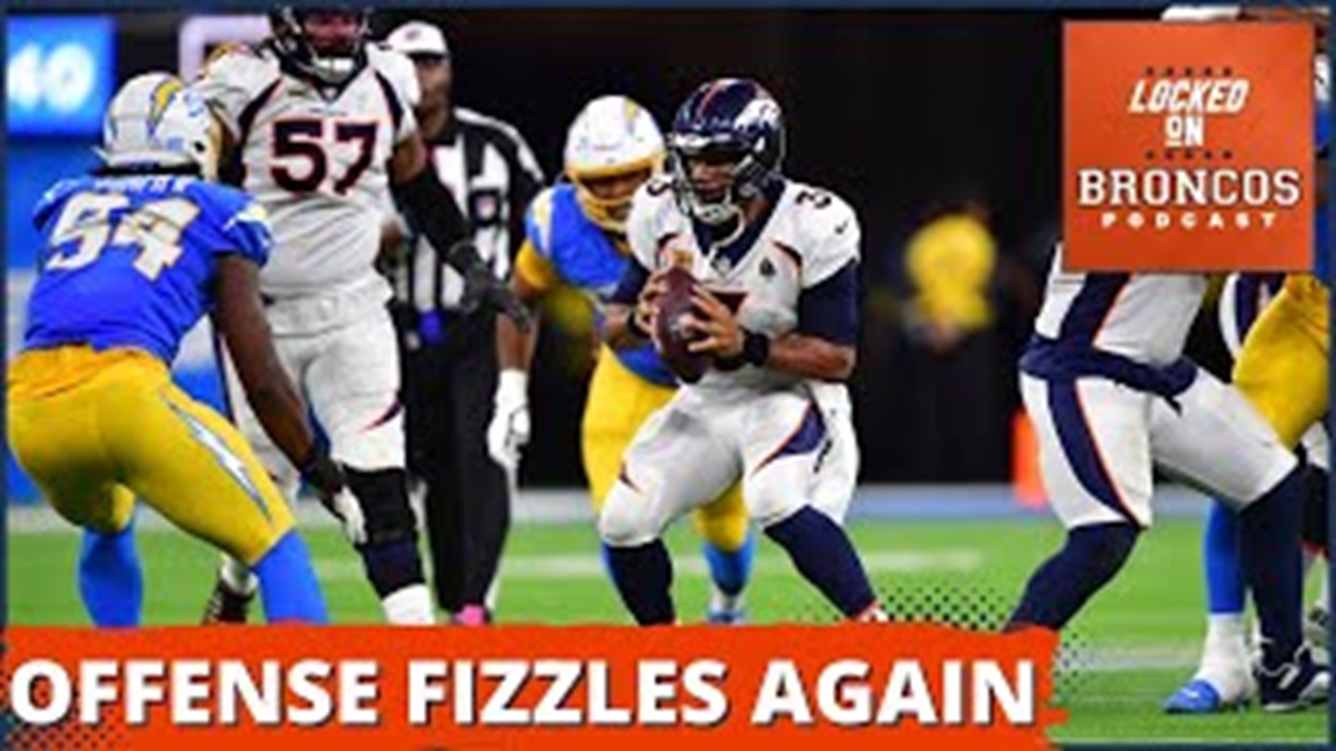 The Denver Broncos offense, Russell Wilson fizzled out in the second half in an overtime loss to the Los Angeles Chargers.