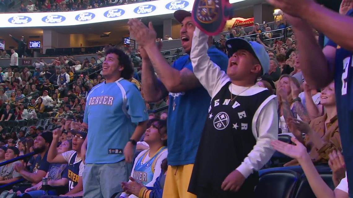 Nuggets fans celebrate Game 3 victory at Ball Arena watch party | 9news.com