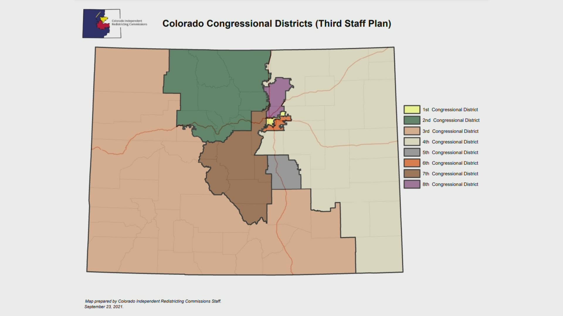 The commission can still debate other map proposals. If by Tuesday they can't agree on one, this map will be submitted to the Colorado Supreme Court for review.