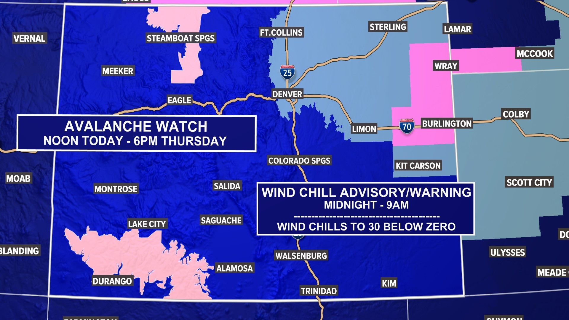 How much snow to expect as arctic winter cold front hits Colorado ...
