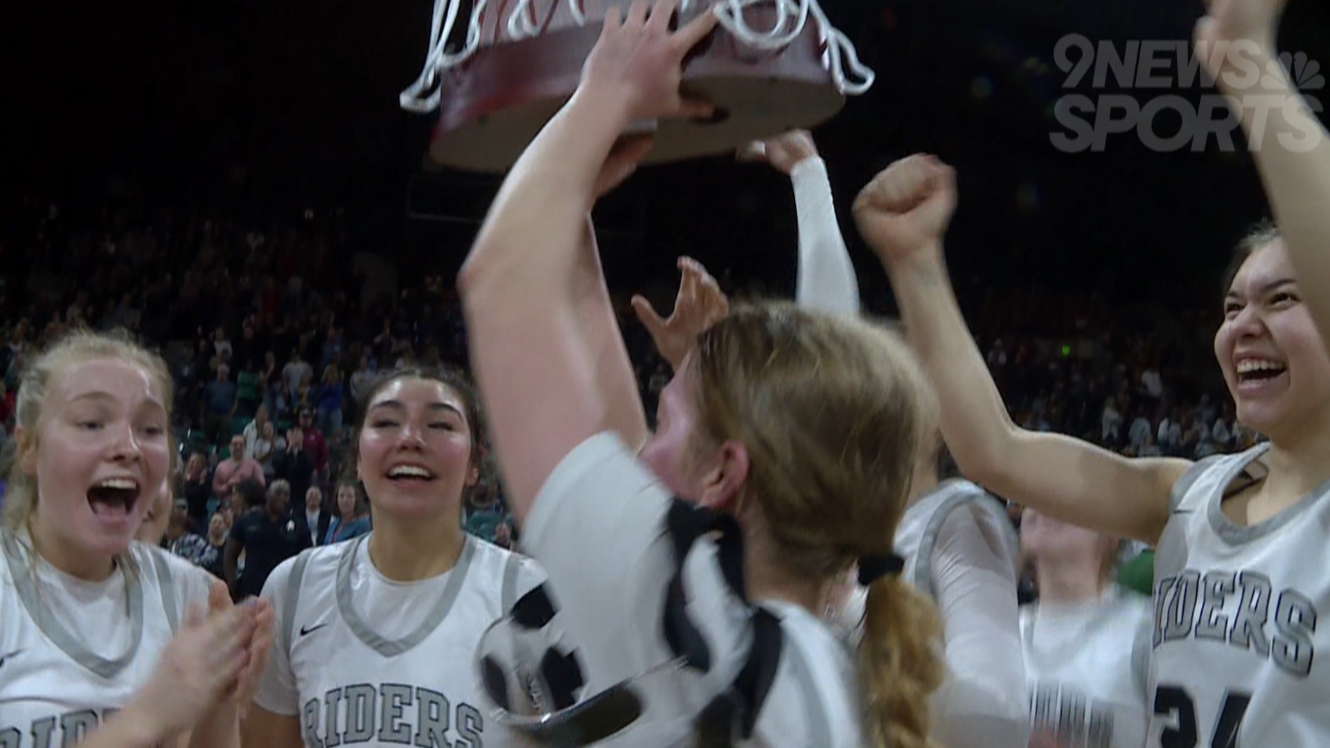The Roughriders defeated Windsor 54-44 in the Class 5A state title game Saturday night.