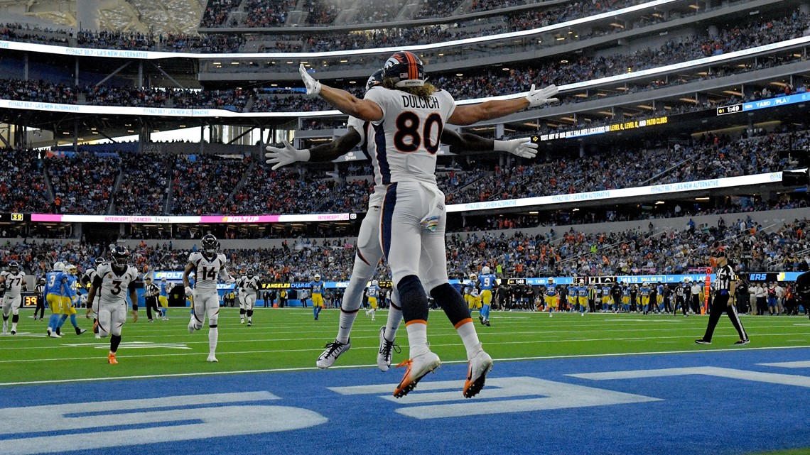 Denver Broncos linebacker Aaron Patrick (94) against the Los