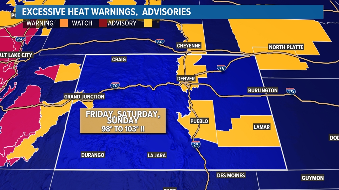 Record heat to bake Denver, Colorado in weekend forecast | 9news.com