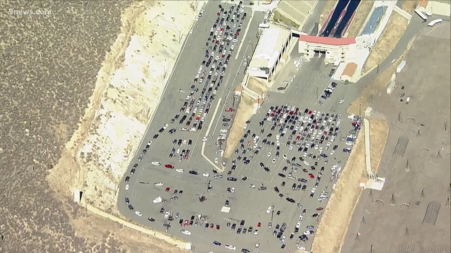 Hundreds of vehicles gathered for the event at Bandimere Speedway on Sunday, Nov. 1.