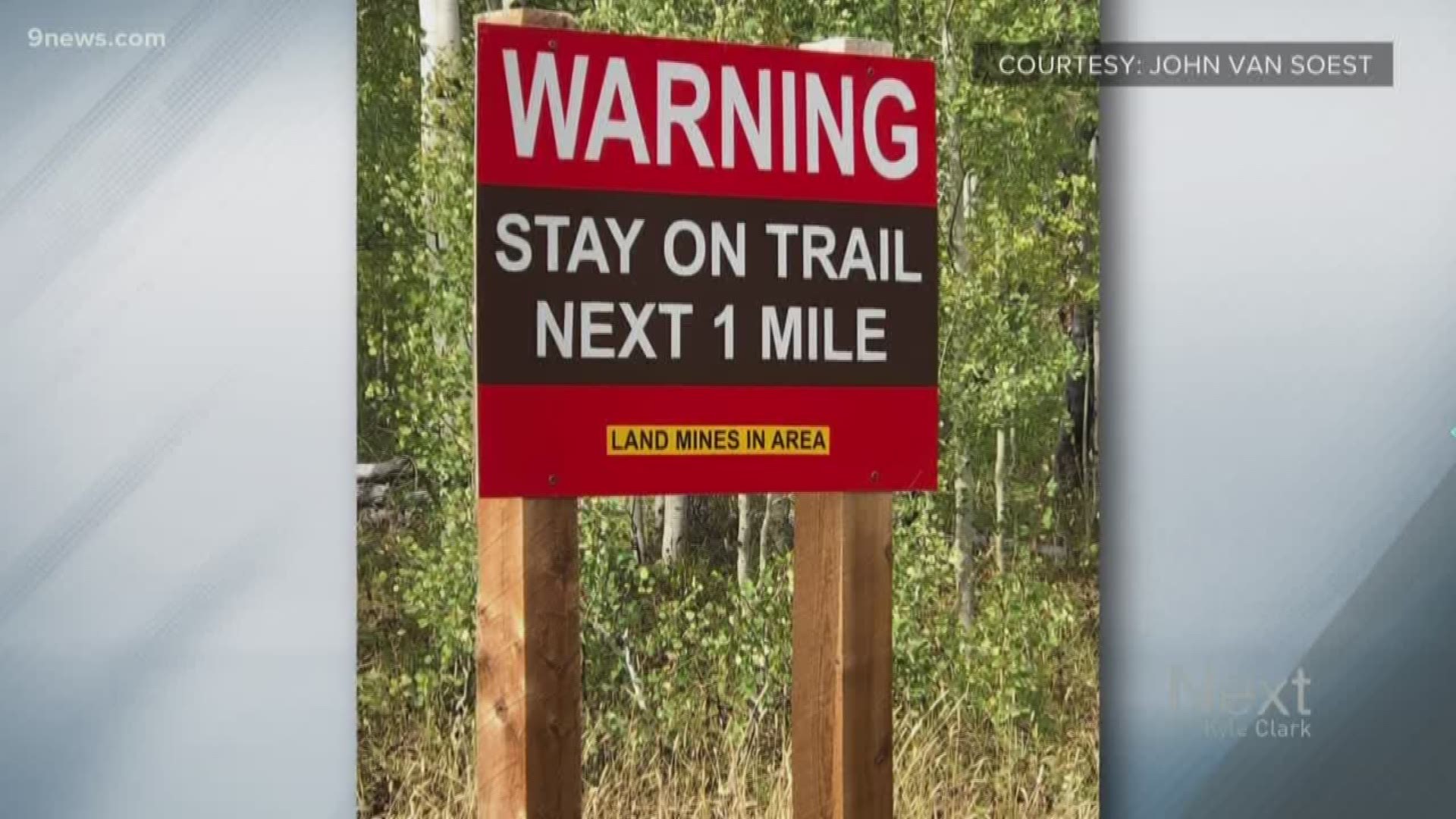 It's a Sign... to watch your step at Steamboat Lake State Park. Are there mines in the area? Viewer John says there's a sign up in Routt County saying so.
