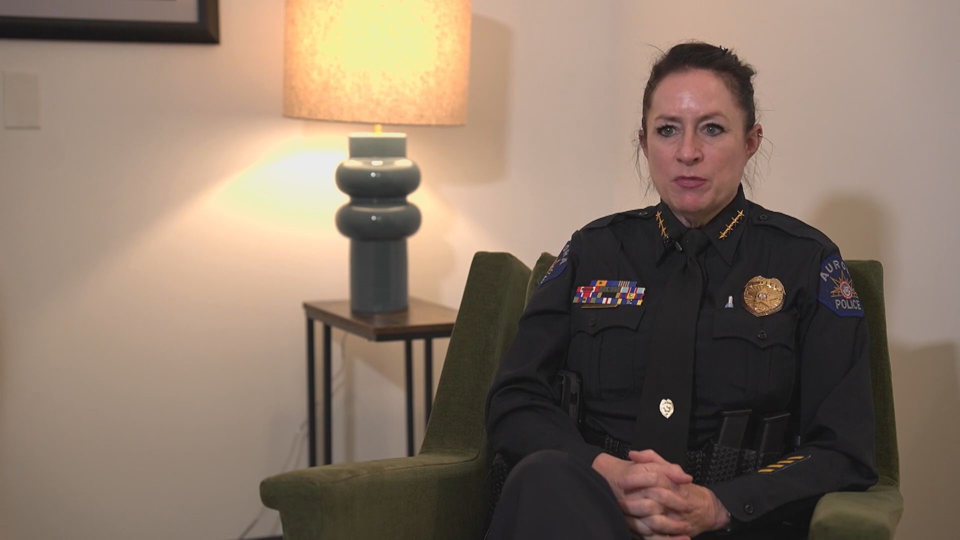 Heather Morris is the new interim police chief in Aurora, Colorado. Morris, who was sworn in Monday, said she's interested in taking on the full-time job.