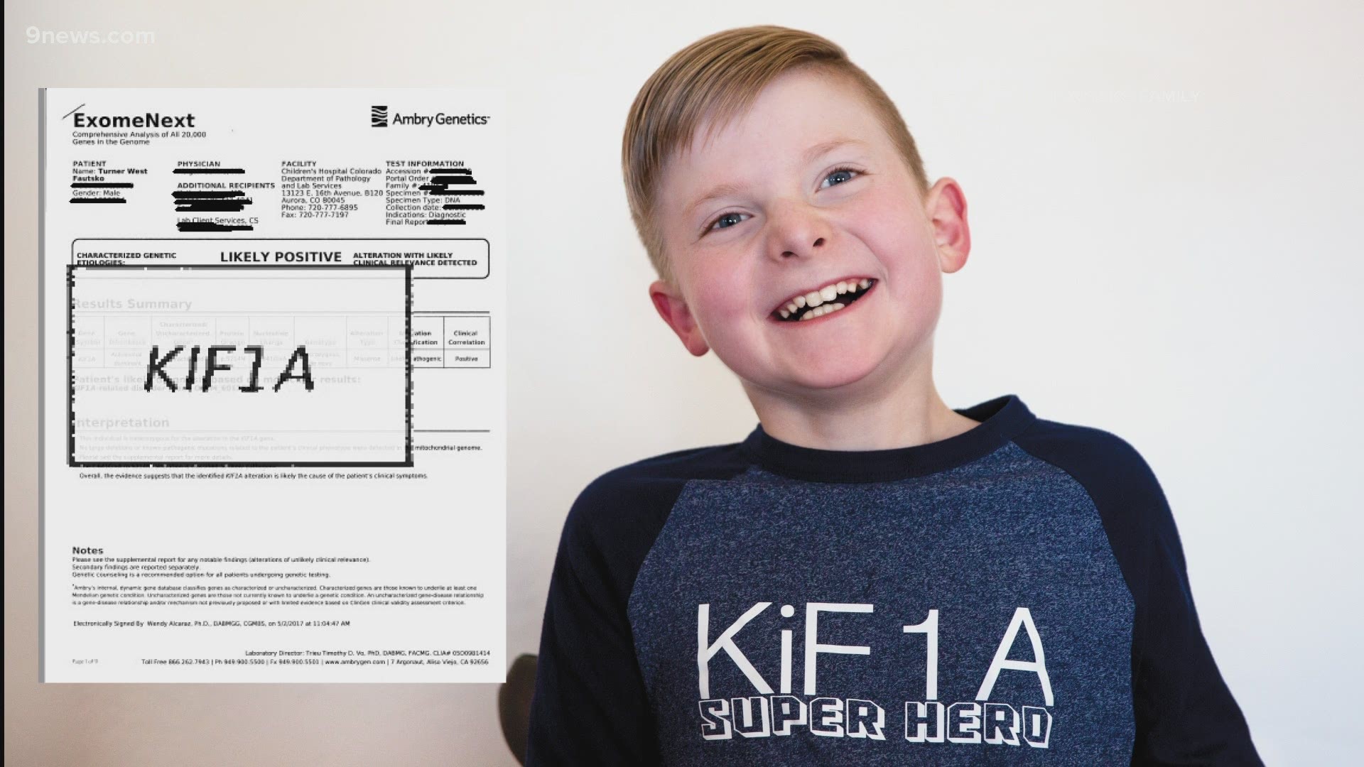It wasn't until a genetic test came back positive for a mutation in the KIF1A gene, that the Fautsko's knew why Turner had cerebral palsy symptoms.