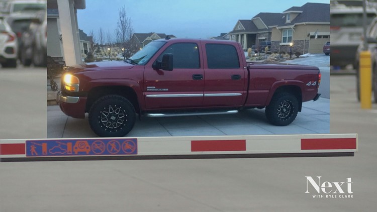 Truck stolen from Denver airport and re-titled by thief, owner says