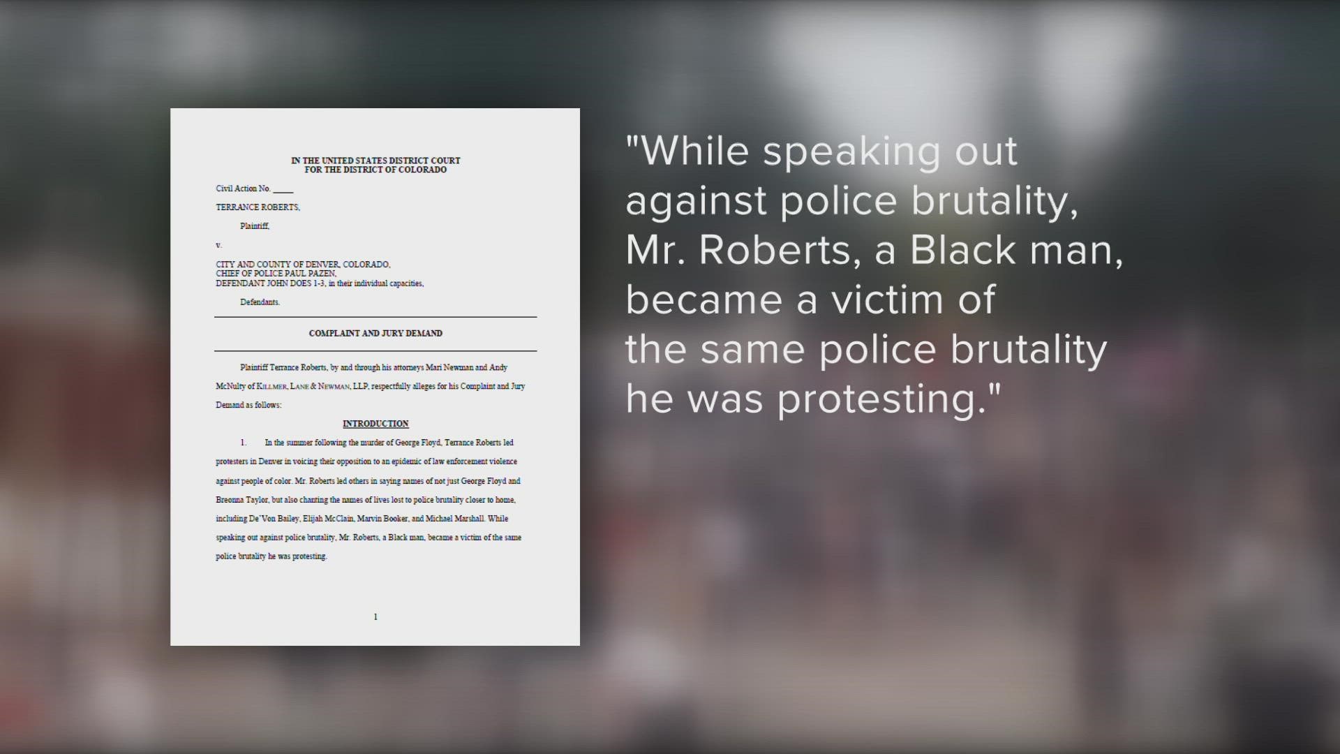 9NEWS reporter Courtney Yuen spoke with Roberts who says an officer pepper sprayed him in the face after he spoke out against police brutality.