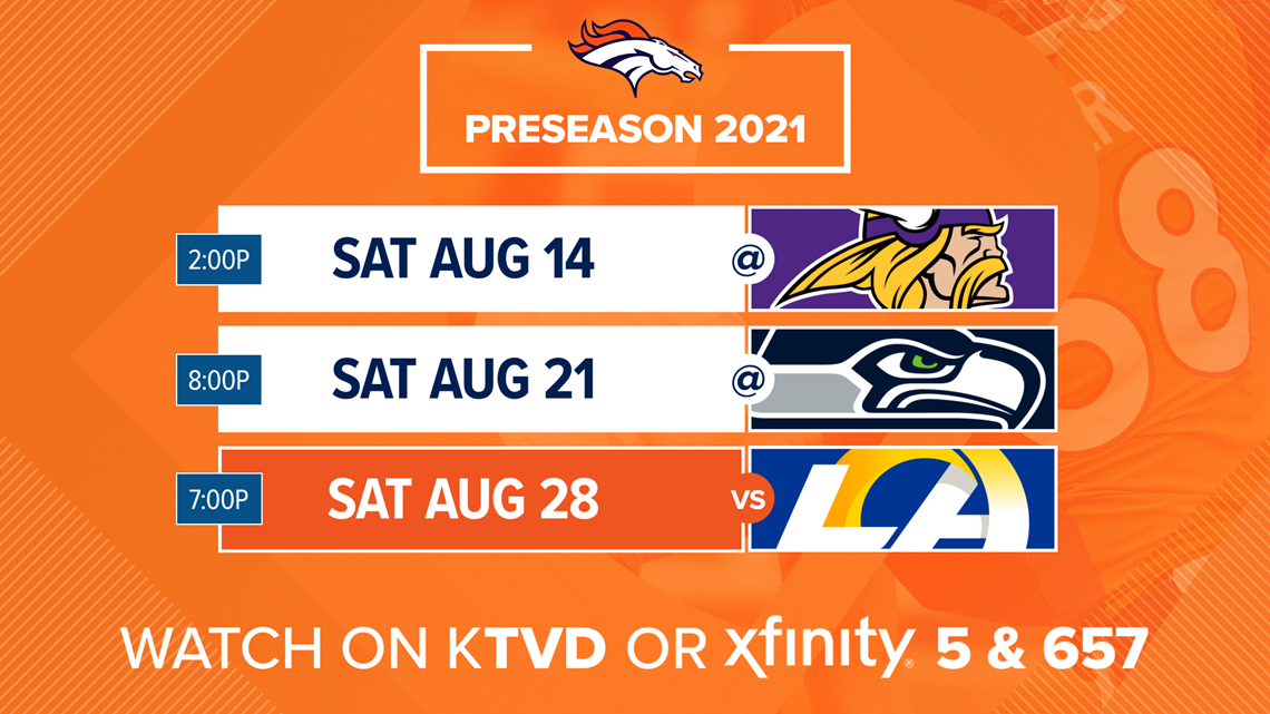 Seahawks-Broncos 2021 NFL preseason: Kickoff time, TV coverage