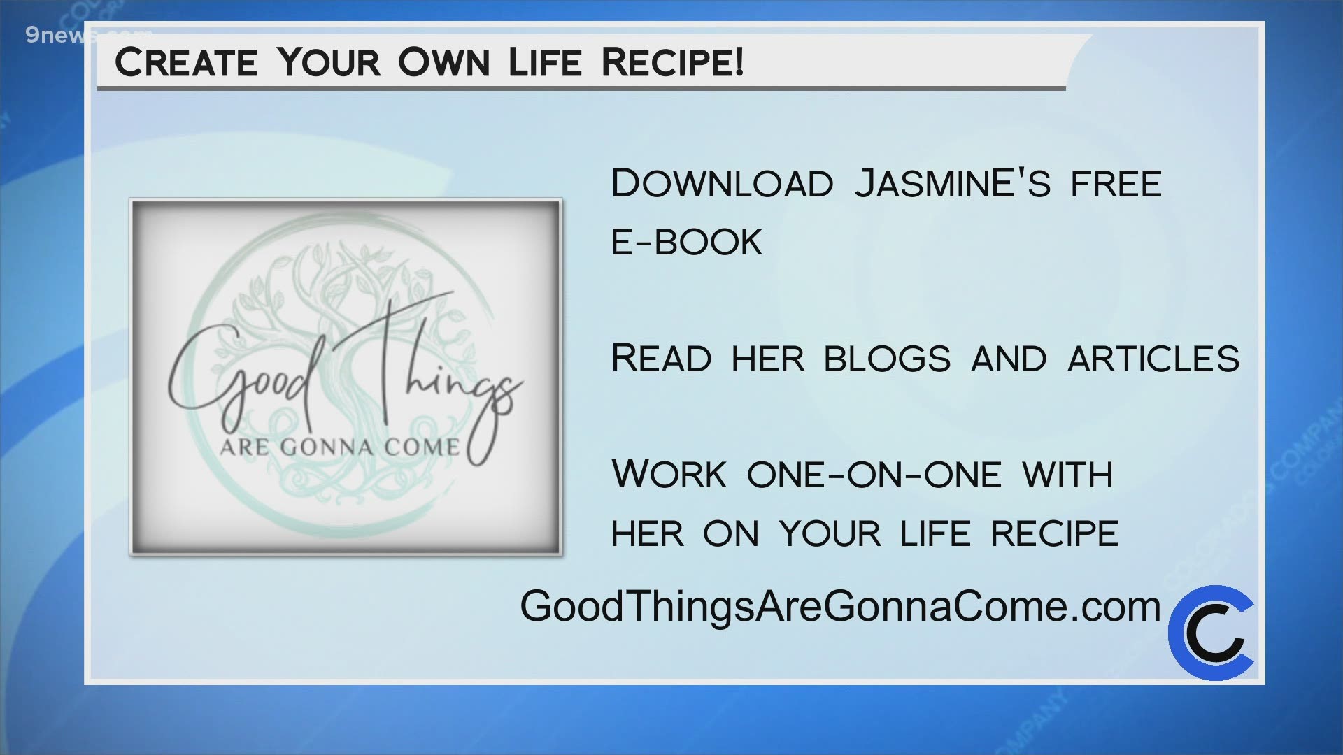 Learn more about Jasmine and "Good Things Are Gonna Come" at GoodThingsAreGonnaCome.com.