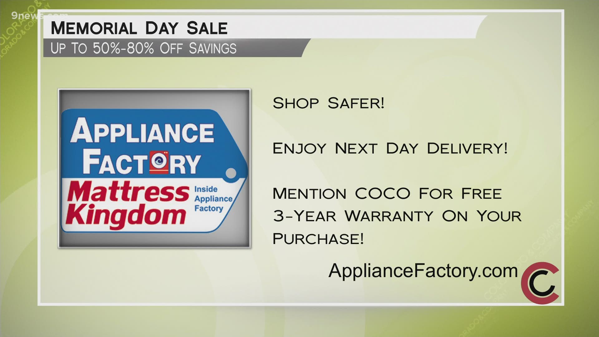 Shop safer at Appliance Factory and Mattress Kingdom and save between 50-80% with their Memorial Day Sale. Shop at ApplianceFactory.com or find a store near you.