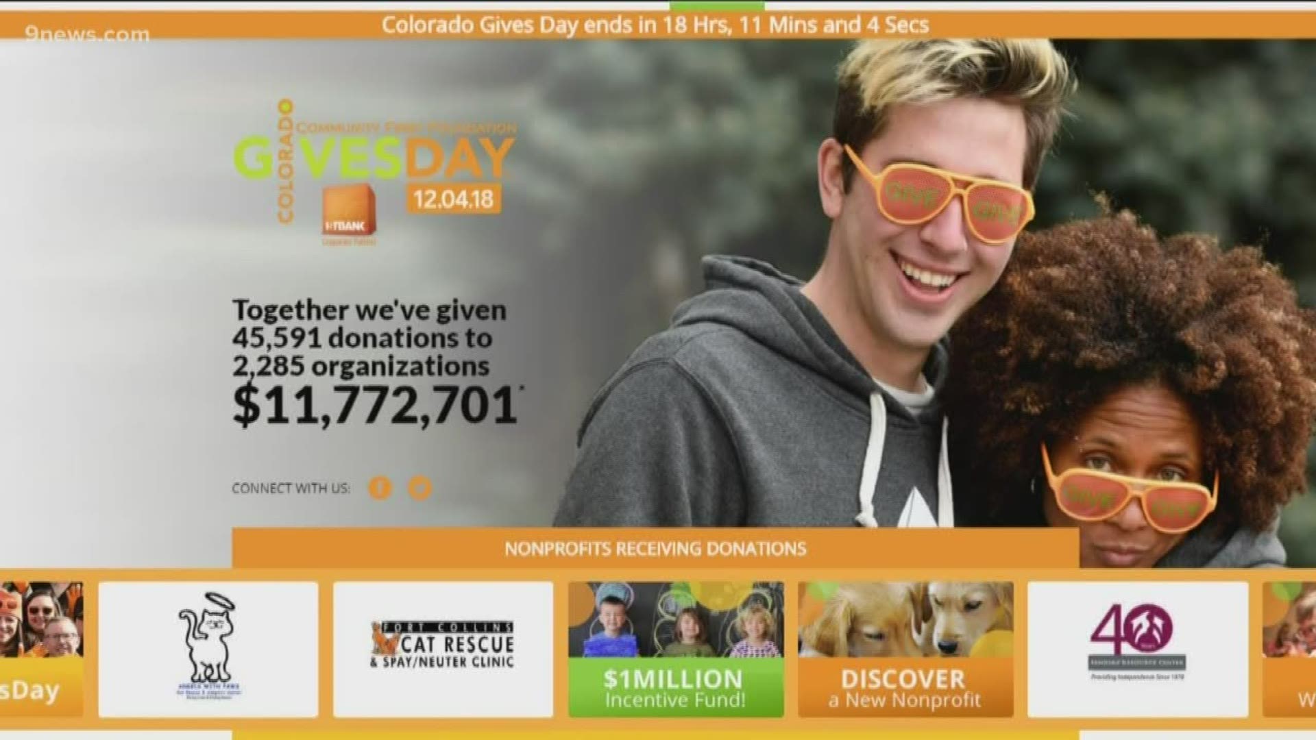 Tuesday, Dec. 10, 2019 is Colorado Gives Day. Learn about the event via the video above.