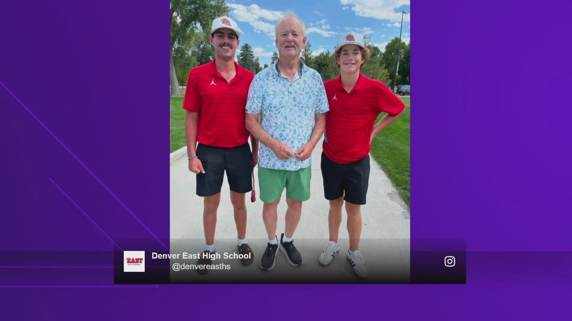 The star of "Caddyshack," "Ghostbusters" and "Groundhog Day" was spotted at the City Park Golf Course in Denver.