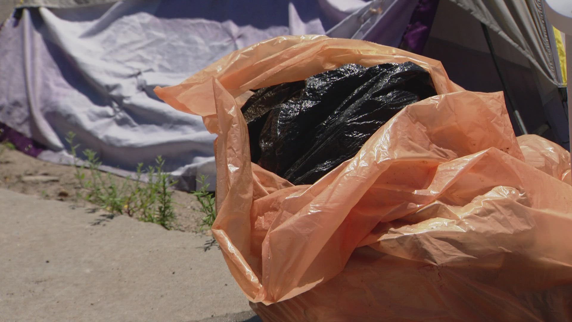 Denver says trash pick up will happen every Monday and Thursday at the encampments at 8th and Grant and 16th and Logan.