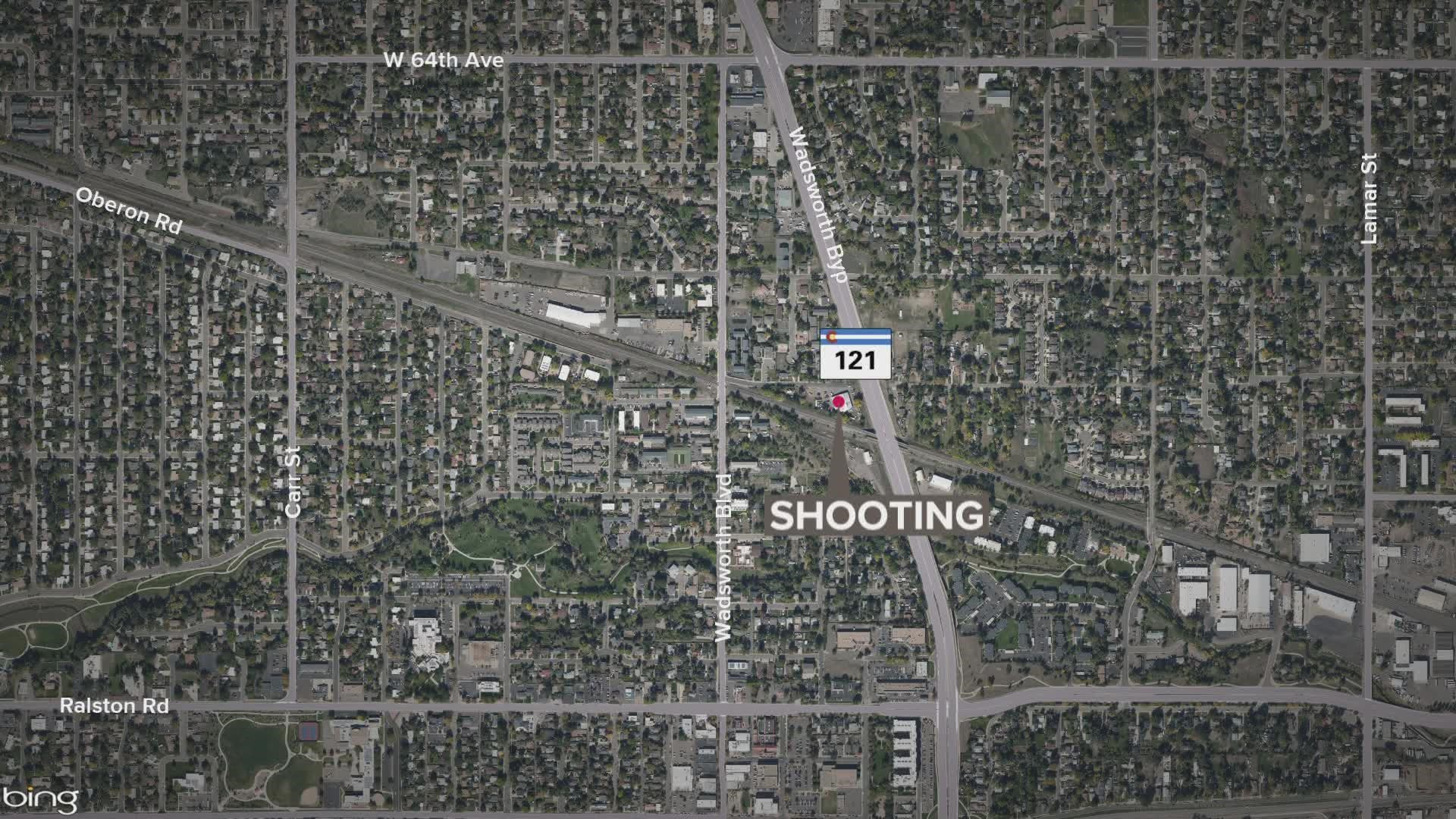 Multiple officers shot at the suspect when he drove toward them in a stolen vehicle, Arvada Police said.