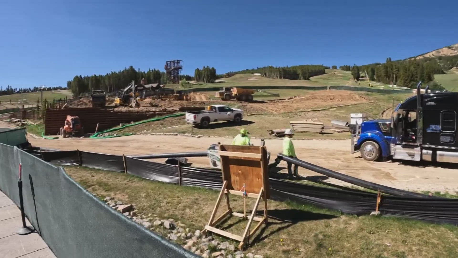 The ski area is open for summer but also working hard on some big changes for the winter including a new chair lift and building a learning area.