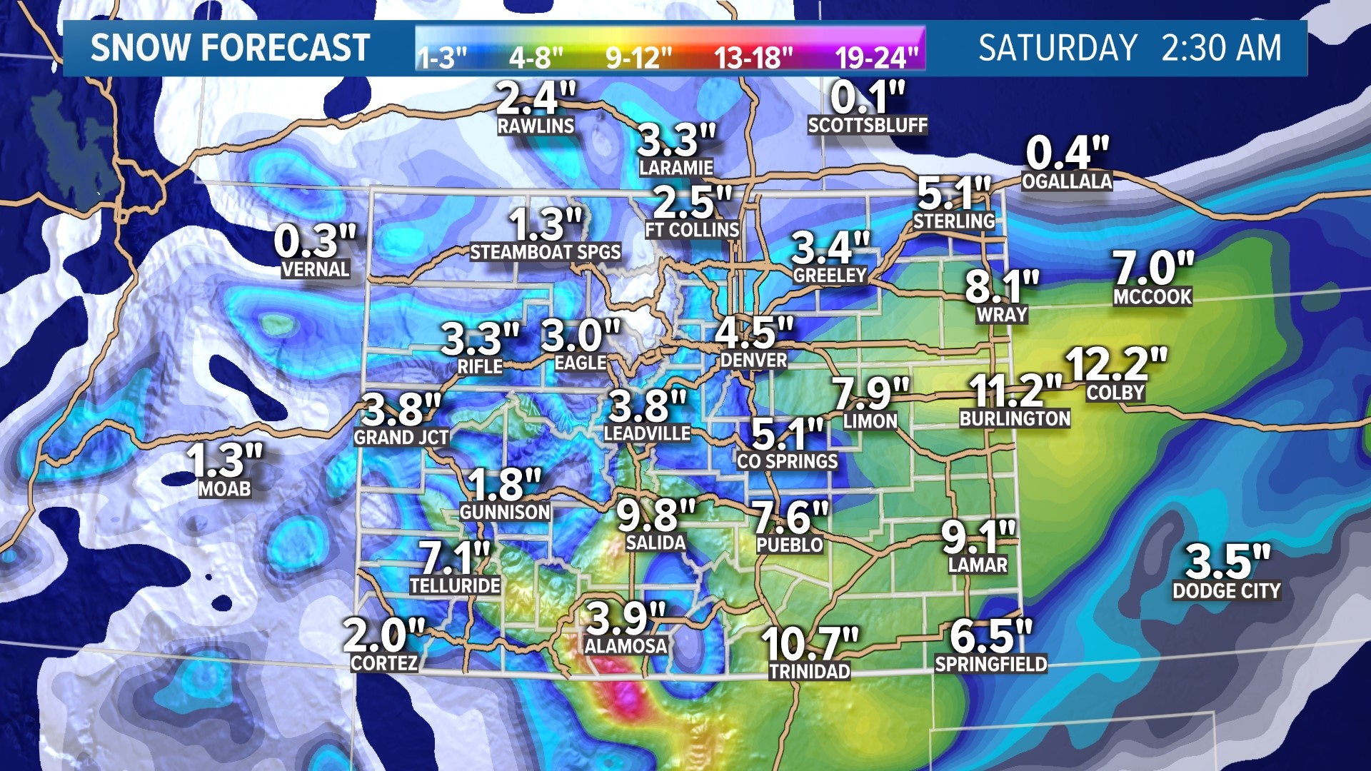 Snow returns to Colorado: How much will fall in Denver metro area ...