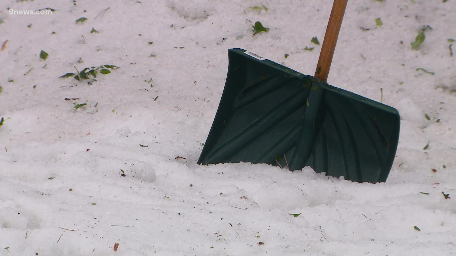 The hail looked more like snow in some places.