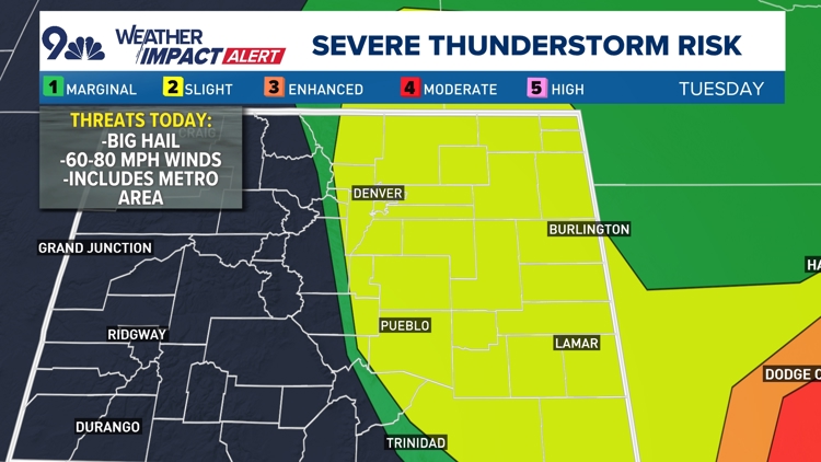 Denver forecast: Severe thunderstorms hit Colorado with large hail risk ...