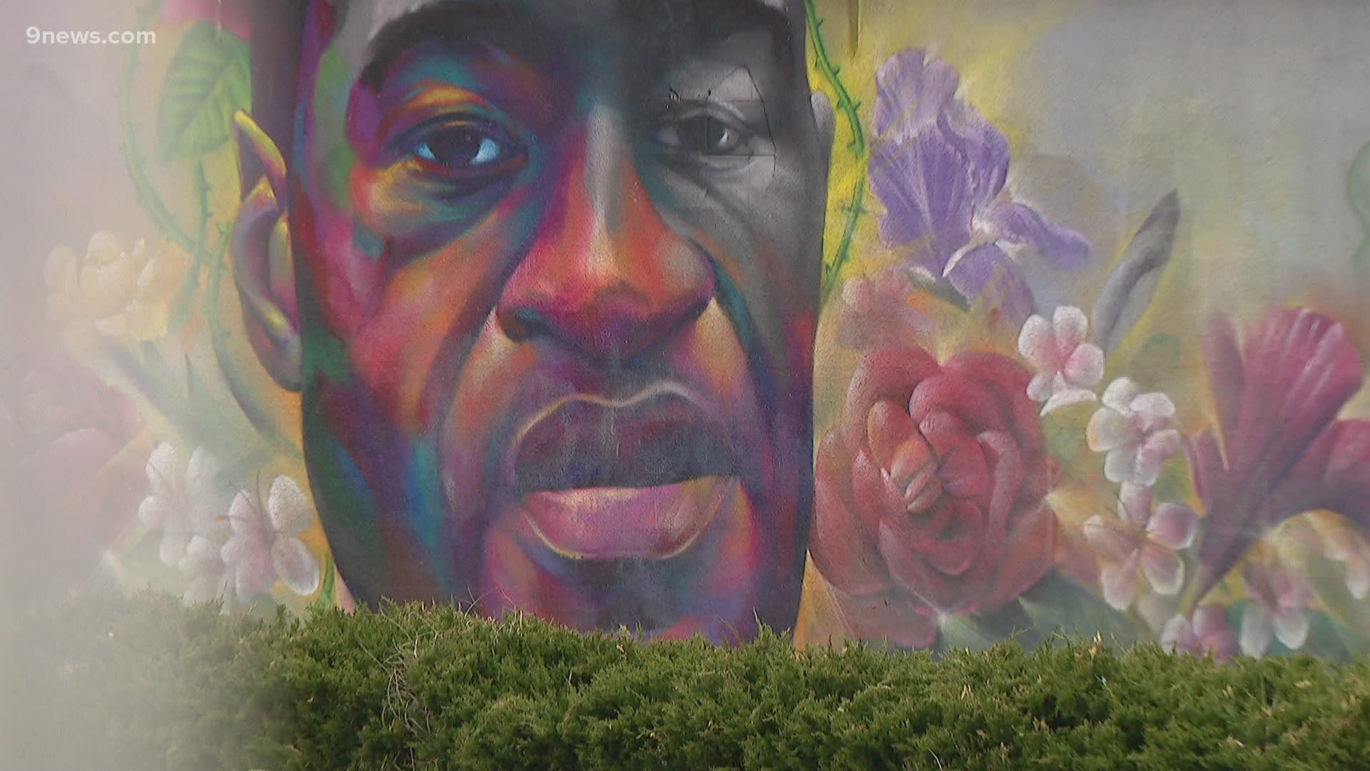 A mural of George Floyd in Denver has become a place of quiet reflection. Many visited a day after Derek Chauvin was convicted of Floyd's murder in Minneapolis.