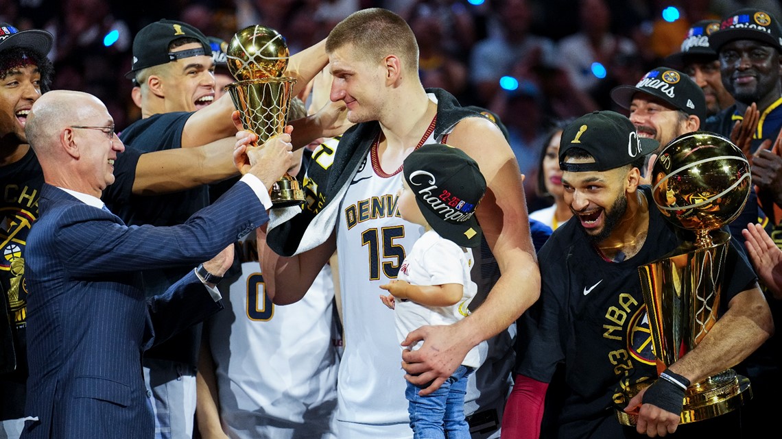 Denver Nuggets Add Gold NBA Championship Tab To Jerseys