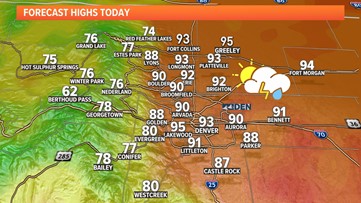 Mid-90s with chance for late storms Wednesday