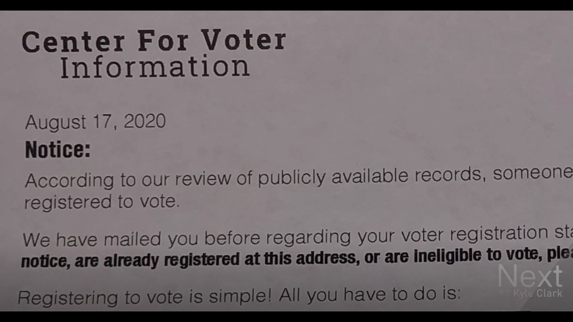 Postcards, texts alert voters they may not be registered to vote