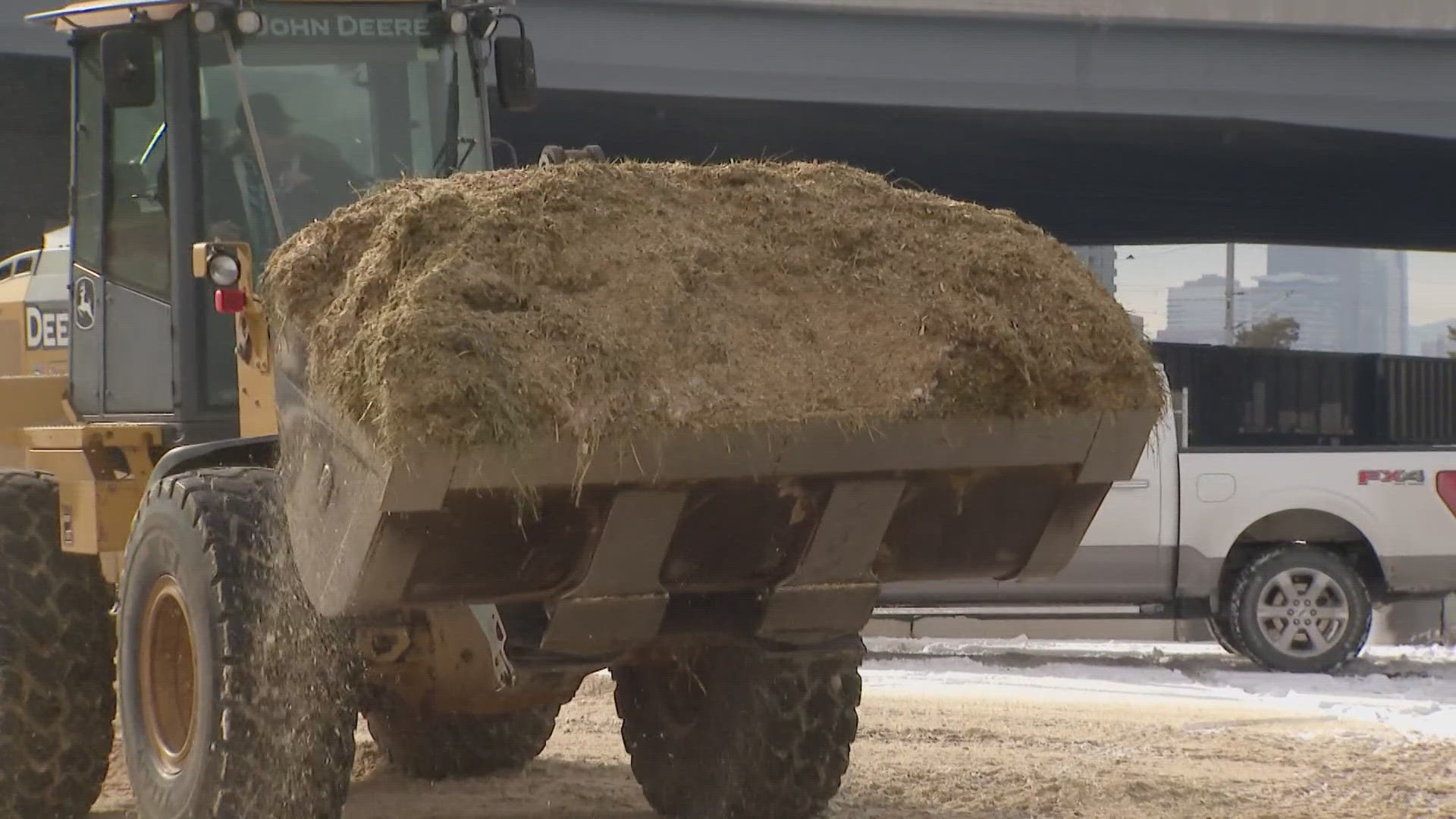 About 85 semi truck loads of manure are piled up every year from the thousands of animals that take part in the event.  But don't worry, it doesn't go to waste!