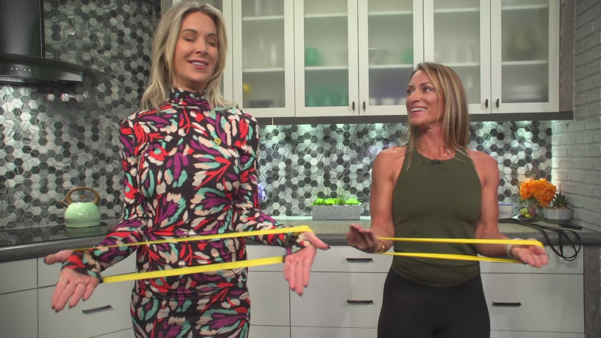 Fitness expert Bridgette Ward and trainer Josie Bump showed us some exercises to help us stand tall.