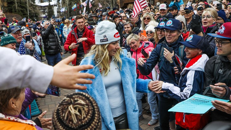 Mikaela Shiffrin welcomed home to Colorado with celebration