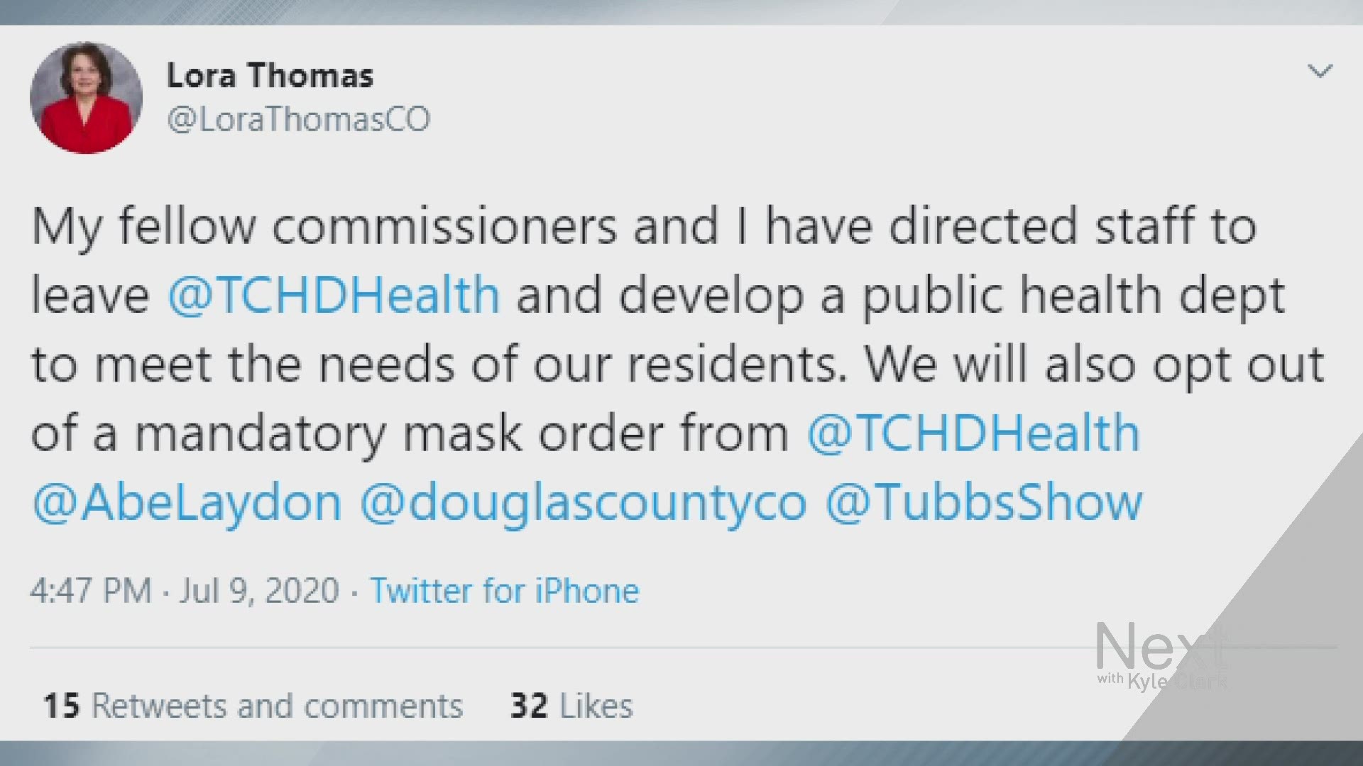 Commissioners said the mask mandate is not appropriate for people living in Douglas County due to low virus levels and high voluntarily compliance.