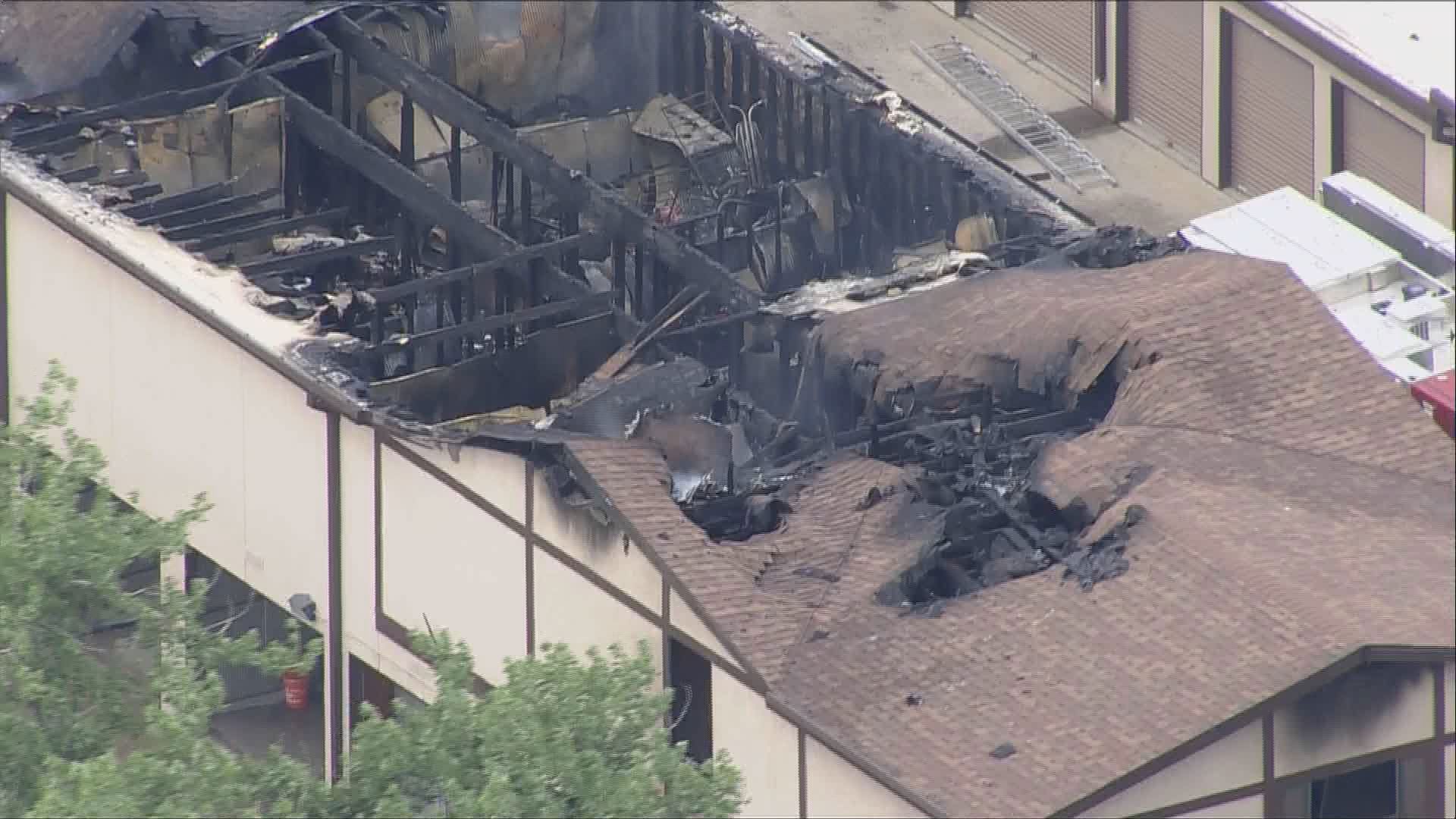2 firefighters injured battling storage unit fire in Arvada | 9news.com