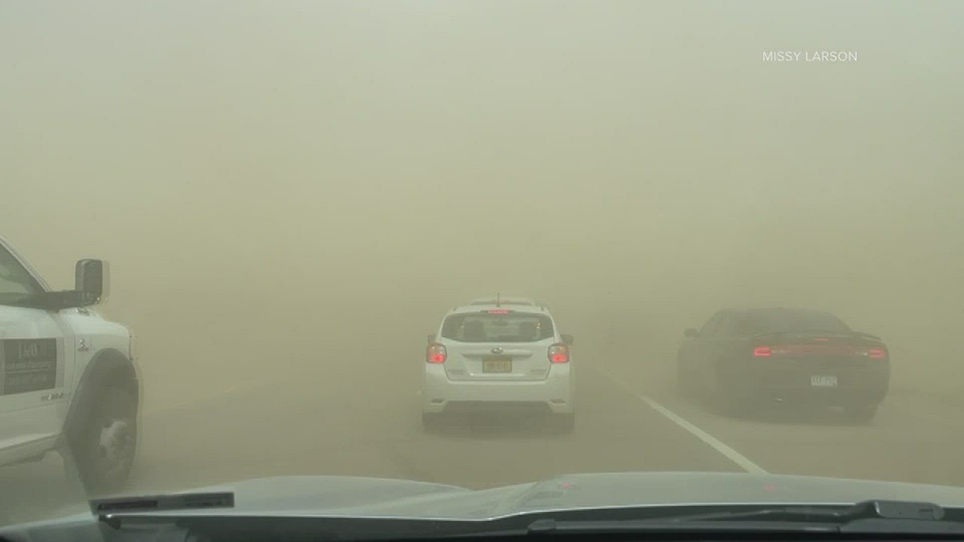 This video from viewer Missy Larson was taken on Friday afternoon on US 287 between Erie and Longmont.