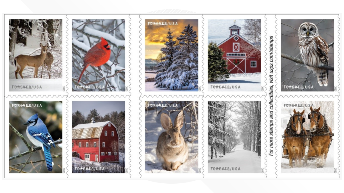 Holiday Delights USPS First Class Forever Postage Stamps 5 Sheets