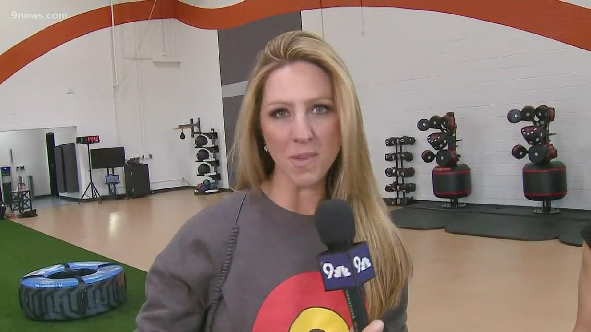 Mona Kobishop, a senior fitness specialist at Colorado Athletic Club, demonstrates exercises you can fit in at home.