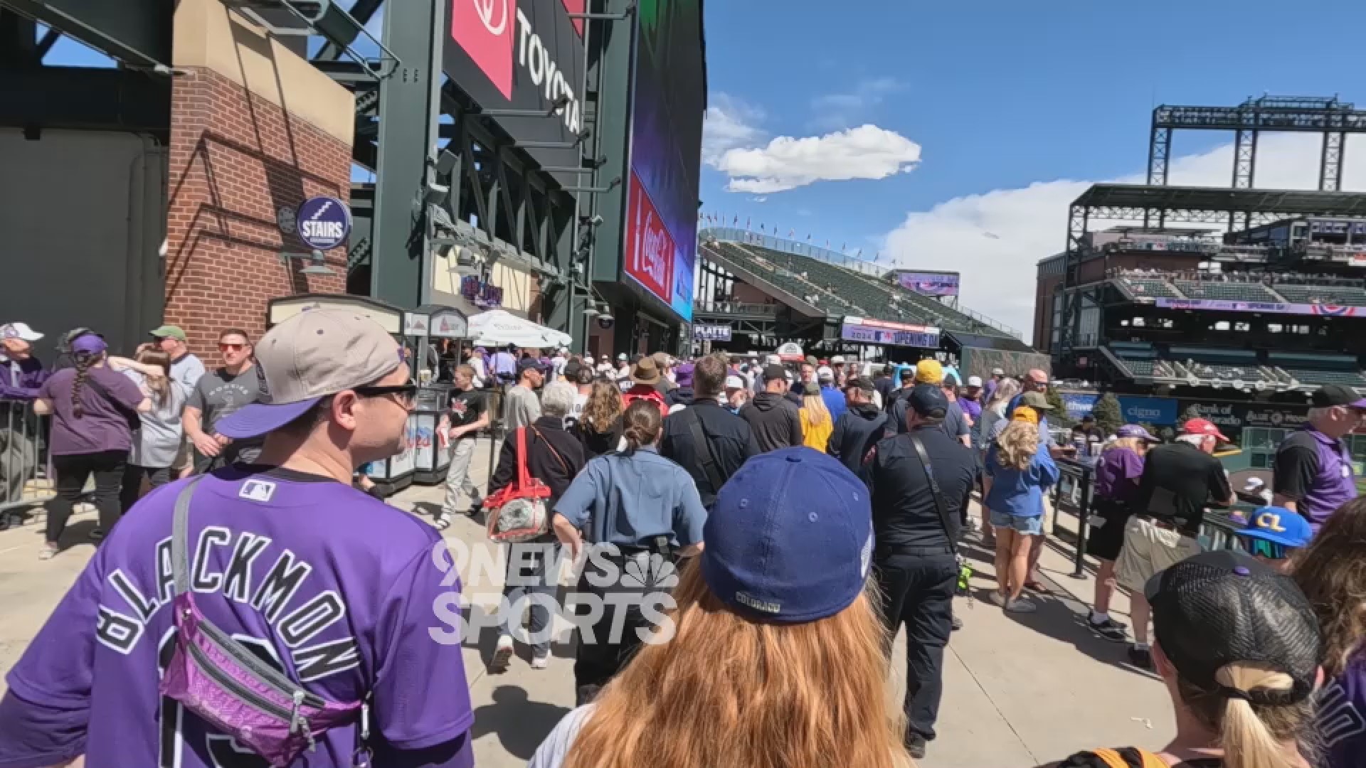 Baseball fans flocked to Coors Field for the Colorado Rockies' first home game of the season Friday.