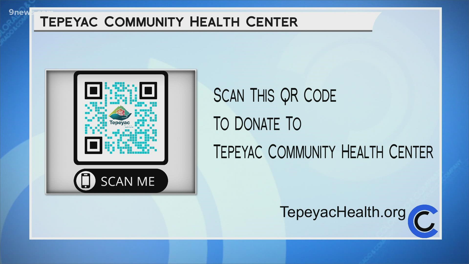 Scan the QR code in the segment or TepeyacHealth.org to donate or to learn more about the services provided at Clinica Tepeyac.